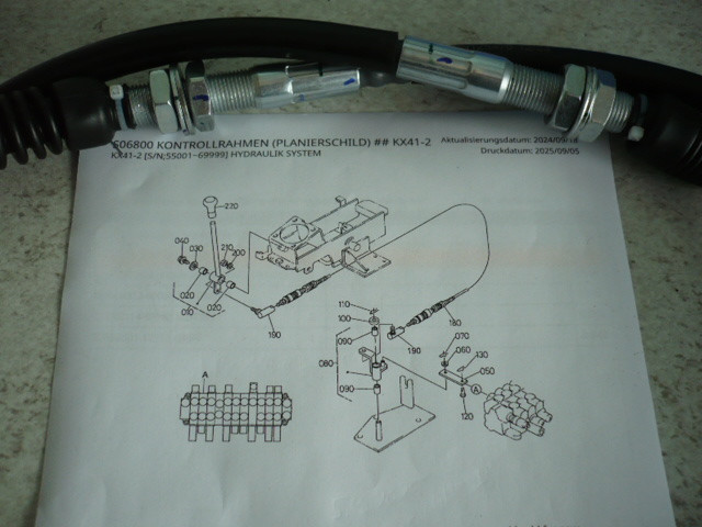 Kabel Planierschild Bowdenzug Steuerseil Kubota KX41-2 Minibagger 6839165560