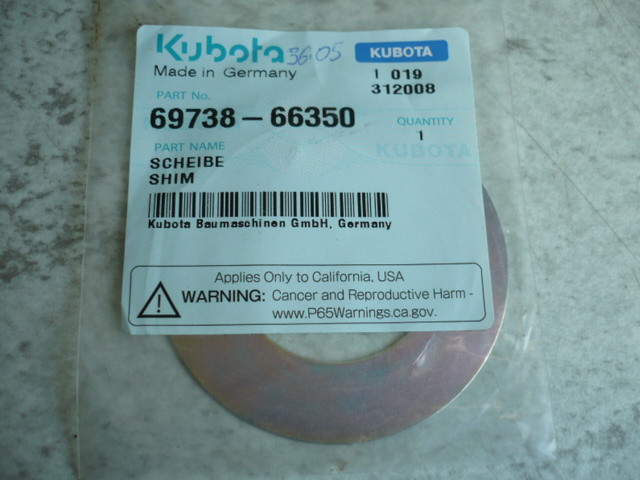 Distanzscheibe Unterlegscheibe Beilage 0,5mm shim Kubota KX61-3 71-3 69738-66350