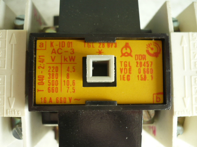 Schütz Luftschütz Leistungsschütz contactor K-ID01 220V VEB EAW DDR Aufzug