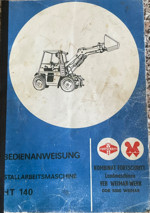 Bedienanweisung Anleitung DDR VEB Fortschritt Stallarbeitsmaschine HT 140