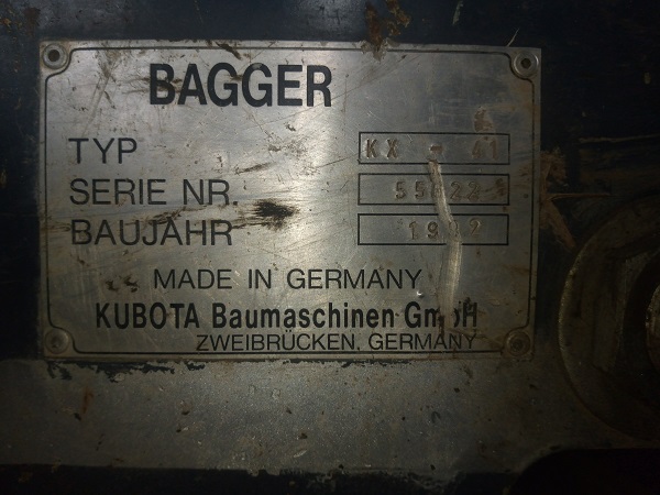engine swing drive Kubota KX41 mini excavator 6819161282