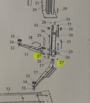 guide block, sliding pad, sliding block for Nussbaum lift Type SL/SLE 2.25 2.30 2.32 2.40 / ATT Hymax S3200/S3000 S4000/S3500
