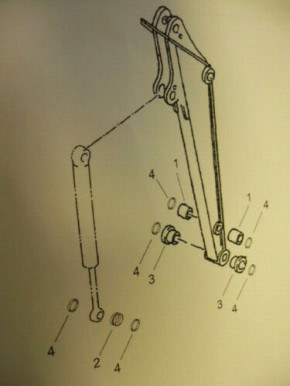 Buchsenkit Dichtung Löffelstiel Yanmar B17-2 Bagger ADE00300