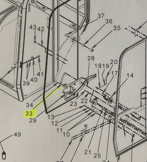 Handgriff Türverkleidung Innenverkleidung Yanmar SV 18 17 16 15 172A5969470