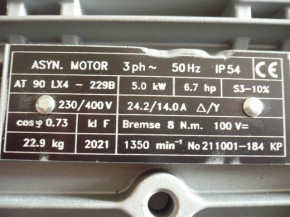 Motor ATMA CSM Elektromotor Antrieb Spindelantrieb control page MWH Consul 5Kw