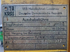 Dichtsatz Kautasit für 2t Takraf VEB Lunzenau Autohebebühnen Scherenbühne