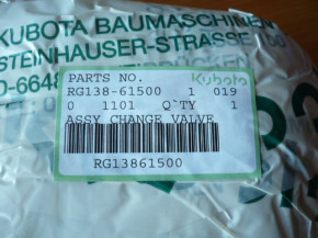 BGR. Umschaltventil Part No. RG138-6150-0 Kubota KX41-3V Minibagger