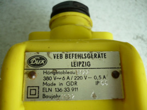 Dux FAEL Hängetableau Hängetaster Steuerflasche Bedienflasche DDR VEB control