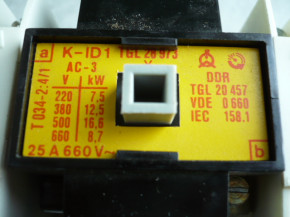Contactor air contactor K-ID1 42V VEB work platform FHB 12.1 FH1600 - FH1600/1 EAW DDR elevator