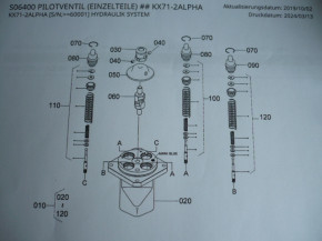 Führung GRP Ventil Pilotventil assy valve guide RG108-97220 Kubota KX71-2 Alpha