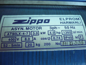 Motor Elektromotor Antrieb Spindel Steuerun G + A Seite Zippo 1735 Hubbühne 3Kw