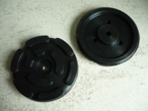 lift pad, rubber pad, rubber plate for RAV Ravaglioli lift (148mm x 24mm with center hole and metal insert) R 121 R 122 R 123 / KP 123 KP 223