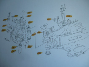 Montagearm Bolzensatz Buchsen Stifte Ringe Kubota KX015-4 KX016-4