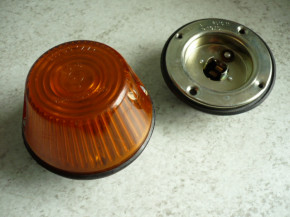 Blinklicht Ruhla Lichtscheibe Blinker DDR VEB Takraf VTA Gabelstapler DFG 6302