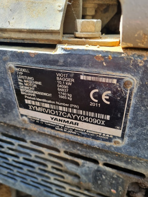Bolzen Buchsensatz Löffelstiel Schaufel Dichtung Yanmar VIO 17