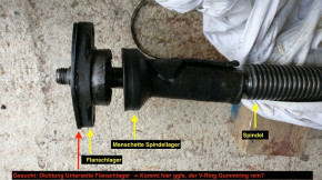 flange bearing + bearing for Romeico Nordmeer / Atlantic 2.0 2.5 3.0 TC KC lift (for lower spindle bearing)