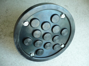 lift pad, rubber pad, rubber plate for Slift Classic 2.25 / IME lift (152mm x 16mm, with steel insert)