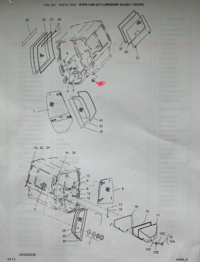 Türstopper Türschloß Kabinenschloß buffer Komatsu WA80-6 Minibagger 42T56H0P33