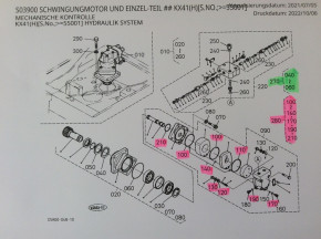 Dichtringe Dichtung Dichtsatz Schwenkmotor Kubota KX41 68191-69490