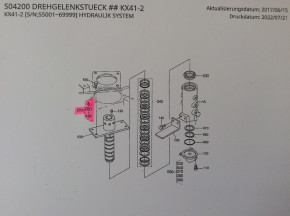 Drehgelenkstück komplett Drehdurchführung Kubota KX41-2 RG108-62300