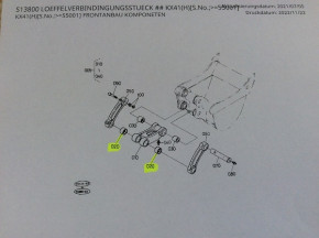 Buchse Stahlbuchse Lagerbuchse Kubota KX41  / KX41-2 Verbindungsstück Minibagger 6872166770 6942166770