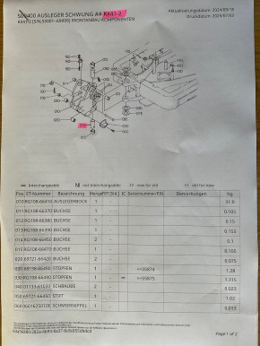 Stift Bolzen Steckbolzen Sicherungsbolzen für Schwenkbock Kubota KX41 KX41-2 Minibagger 6972166460