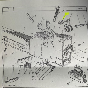 Führungsrolle 672897 Seilrolle Seilführung Umlenkrolle Steuerseil Stenhoj Typ DS4 1980 4T / 2,5T