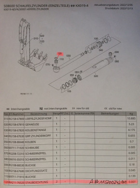 Staubdichtung Siegel Kubota KX018-4 KX019-4 Minibagger RA21176520