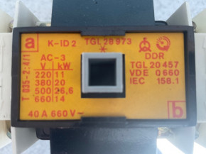 Schütz Luftschütz Leistungsschütz contactor K-ID 2 220V 40A VEB EAW DDR Aufzug