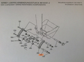 Stift Bolzen Steckbolzen Sicherungsbolzen pin Kubota KX41 KX41-2 6942166740