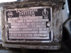 Elektromotor 19mm Welle Austauschmotor VEM Sachsenwerk VEB DDR Takraf Lunzenau
