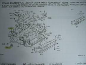 Swivel bracket arm bolt set sockets pins pin set bucket Kubota KX057-4 / U55-4