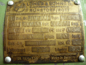 Elektromotor Kraftstrommotor Drehstrommotor Pumpenmotor Loher Söhne AC2-4