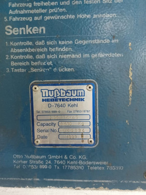 Mitnehmer Kupplung Verbindung Pumpe Unterflurbühne Nußbaum Unilift 3500 2.35 TTK