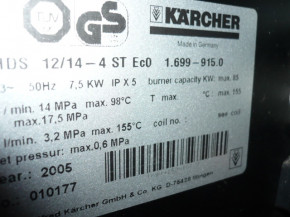 KÄRCHER Station HDS 12/14-4 S HEIßWASSER HOCHDRUCKREINIGER DAMPFSTRAHLER UVV NEU