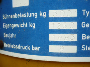 MBB G1200 Elektrohydraulische Arbeitsbühne Hubbühne Hebebühne Typ G 1200 BG Giraffe