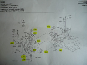 Buchse Lagerbuchse Stahlbuchse Bock bush Kubota KX41-3 019 Minibagger RG13866390