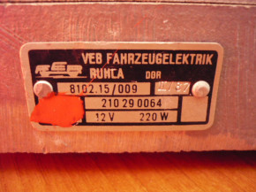 Regler Lichtmaschine VEB Robur ZT Fortschritt IFA W50 L60 NVA DDR 12V VEM 8102