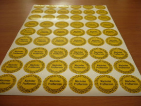 54 UVV inspection stickers for lifts lifting platform year 2013-2018