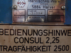 Hauptwendeschalter für MWH Consul 2.25 Hebebühne FH325 H052 H055 H049 H080 Bj. 73-84 / 2.7 / 2.7 S / 3.2 / 3.2 S / 4S (4Tonnen)