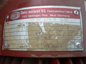 Dietz DR80 Motor Elektromotor Antrieb Spindel Steuerung Zippo 1250 Hubbühne 62.05.105