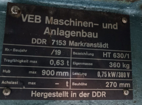 Laufrolle Lager Takraf Scherenhubtisch VEB GDR Verladerampe Markranstädt HT 630