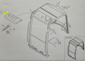 Dachscheibe Glas Kabine Wacker Neuson ET24 Minibagger 1000263523
