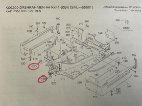 Auslegerarm Bolzensatz Buchsen Stifte Ringe pin set bucket Kubota KX41-3V KX36-3