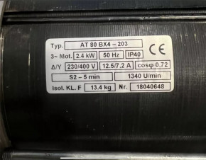 AT80BX-4-203 2,4 Kw Elektromotor Herrmann Riemenscheibe Antrieb Spindel ECO LIFT 2.30 / 2.35