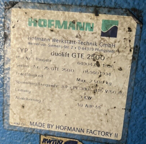 Schlüsselschalter Hauptschalter Hofmann GT GTE BT BTE 2500 STE