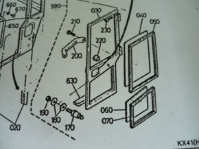 Seitentür große Scheibe Fenster Kubota KX41 Kabine Minibagger 6972946190
