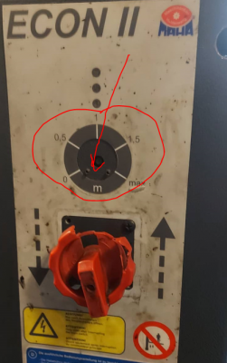 Drehknopf Schalter MAHA ECON 2 II Hebebühne