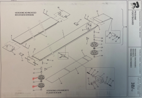 Umlenkrolle Seilrolle 4 Säulen Bühne Ravaglioli RAV 4350 3,5t 4400 4401DC 4351 4350DC 4651L 4652L 4802 4650 4300 4800 double pulley