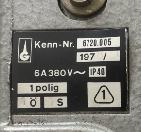 EAW Endschalter Schaltkontakt Kontaktsystem Grenztaster switch 6720.005 VEB DDR